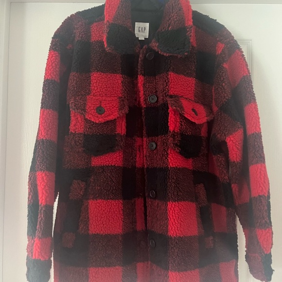 Gap oversized Buffalo Sherpa Plaid Shacket
